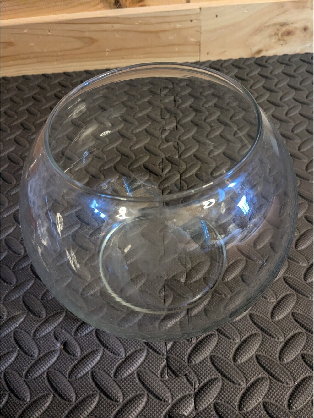 Clear Glass Round Fish Bowl Fishbowl Aquarium Tank  10" Wide